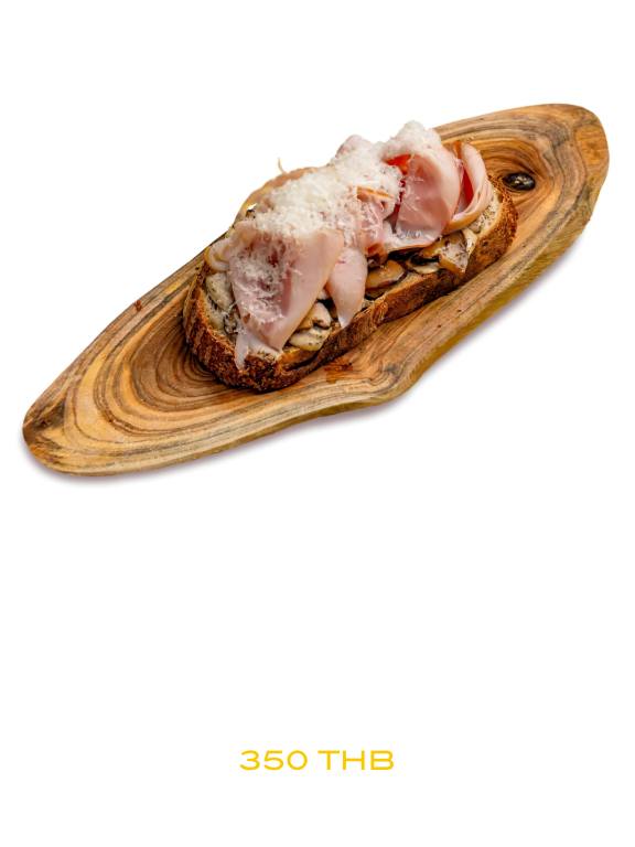 Big bruschetta with tuna and tomatoes